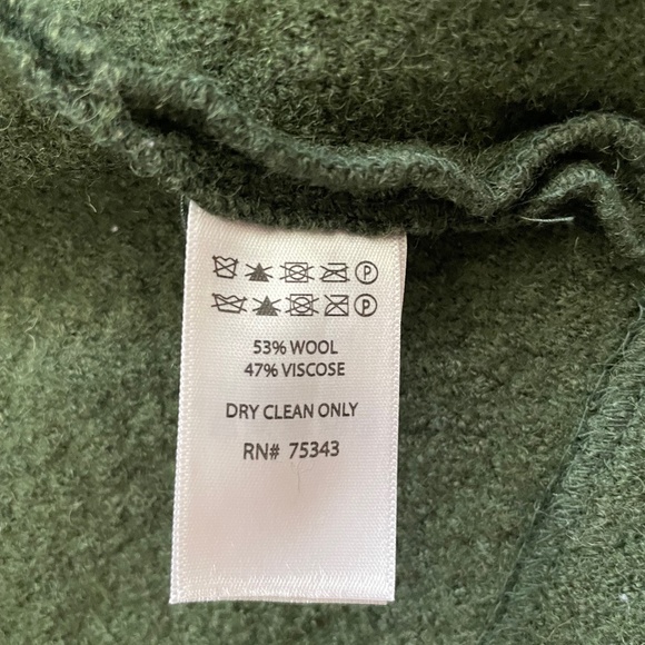Tahari Wool Blend Dark Green Duster/Vest (M) - Picture 11 of 12